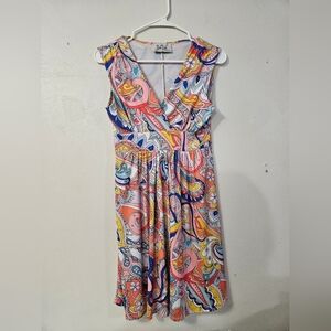 Vava Multicolor Paisley Print Midi Dress!